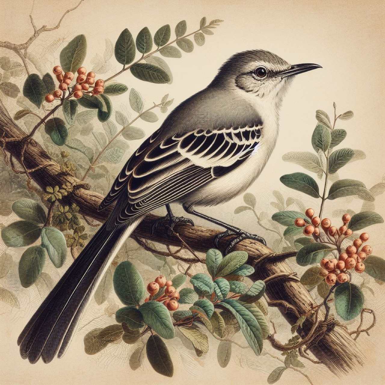 Moqueur Polyglotte (Northern Mockingbird)