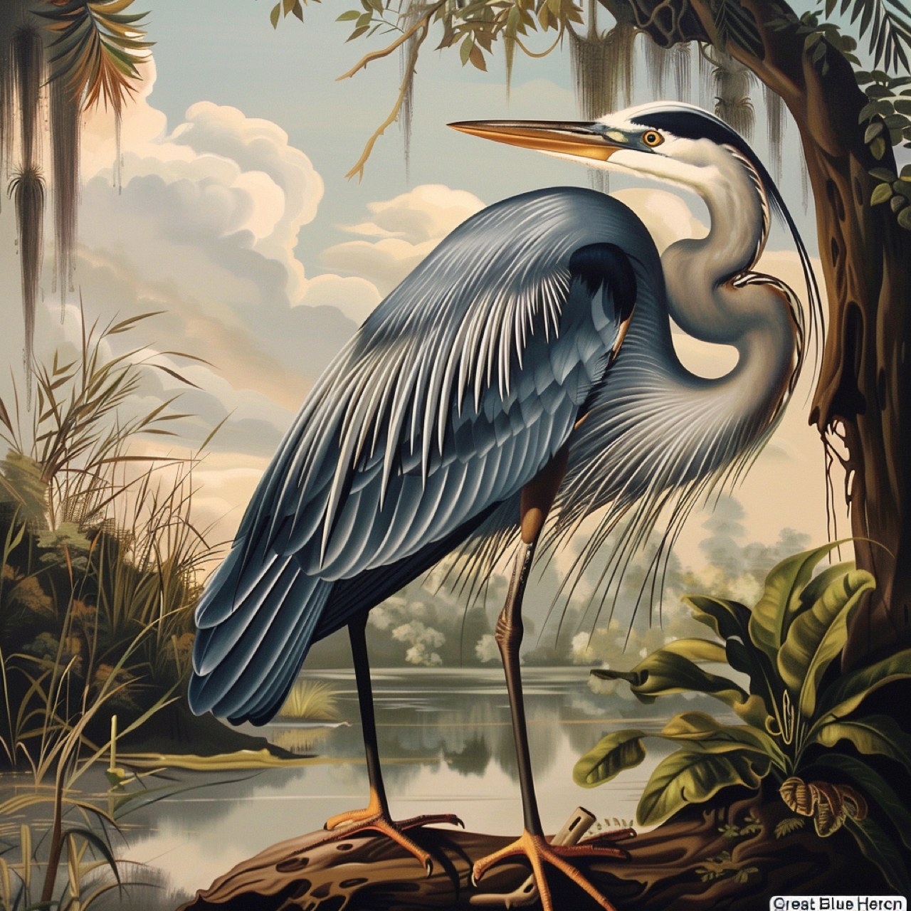 Grand Héron (Great Blue Heron)