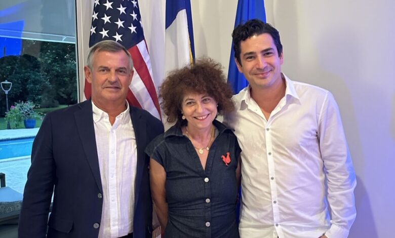 Les co-présidents de la French Tech Miami : Bertrand Leroux, Corine Busson-Benhammou, David Azar