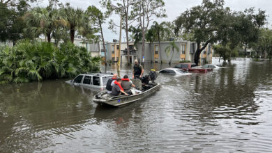 Comme après chaque ouragan, les agents de la FWC se joignent au State Emergency Operations Center pour intervenir dans les zones inondées.