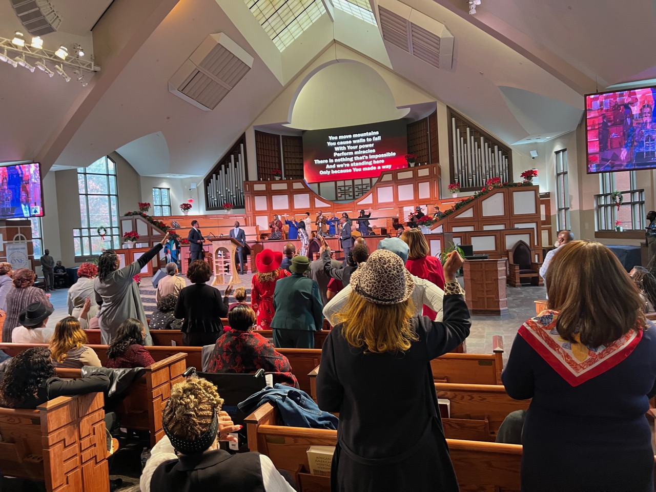 Office à l'église Ebenezer d'Atlanta un dimanche matin