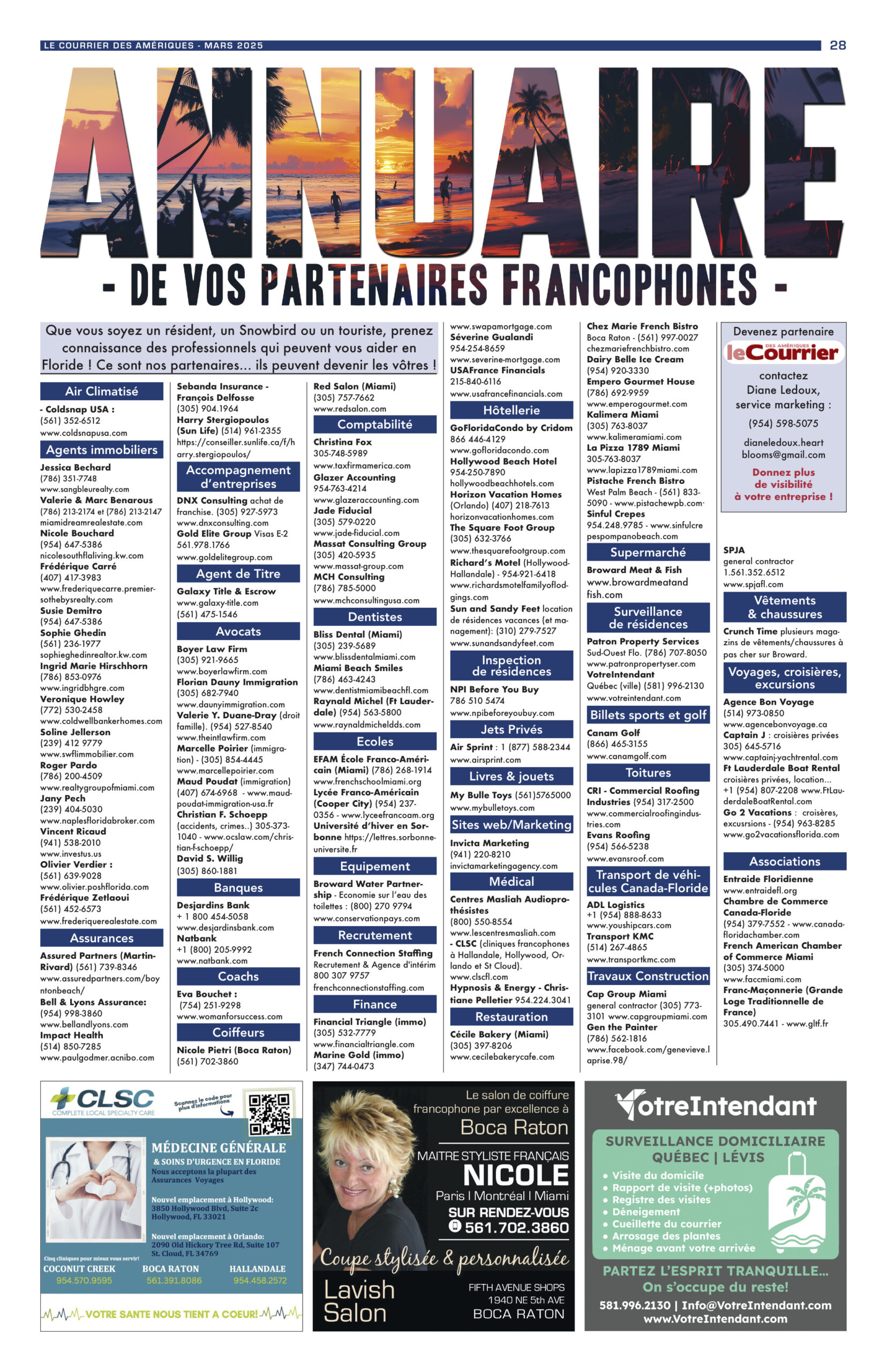 FLORIDE : La liste des entreprises francophones qu’il faut connaître (canadiennes, françaises…)