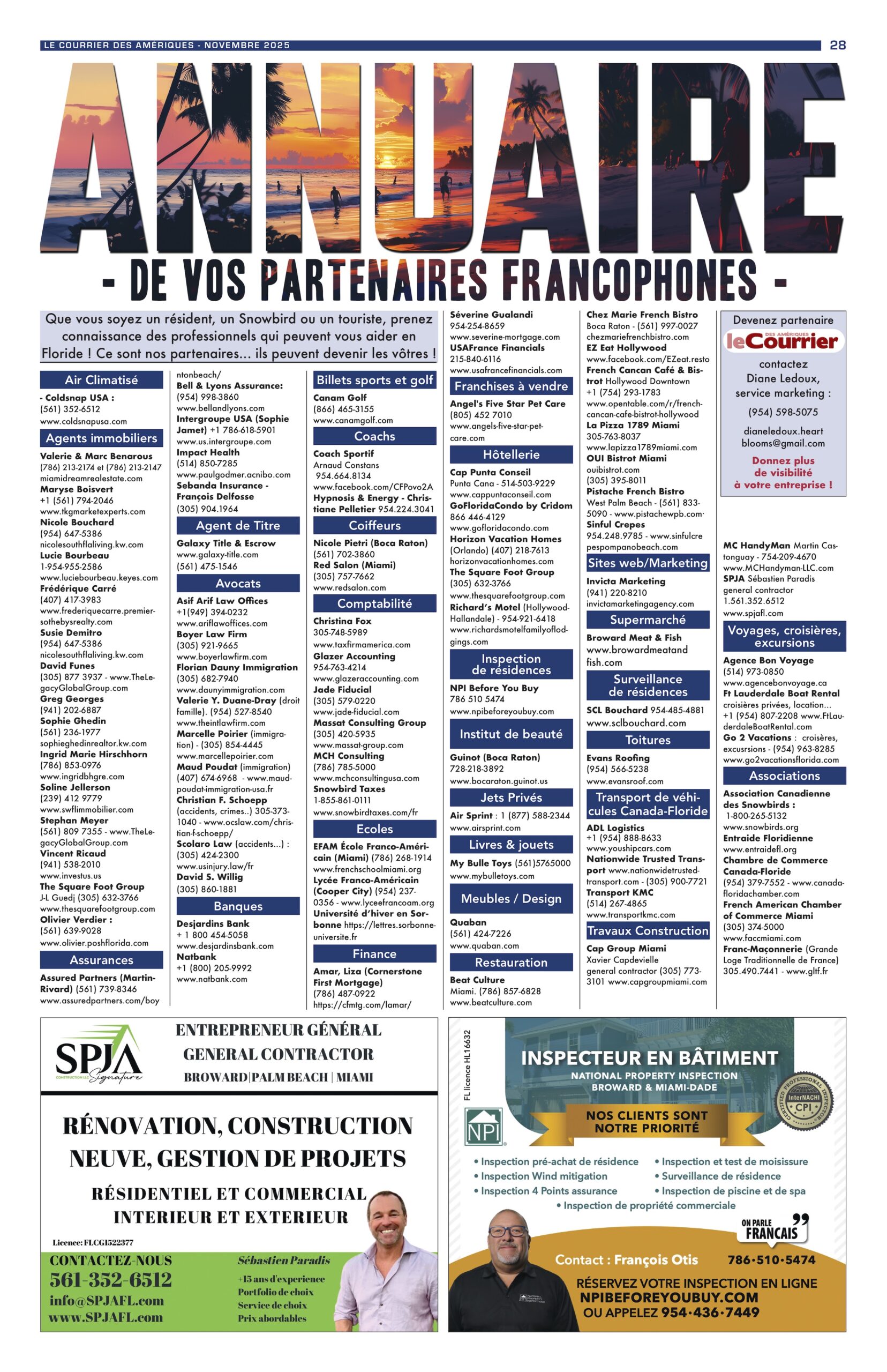 Annuaire des entreprises francophones en Floride