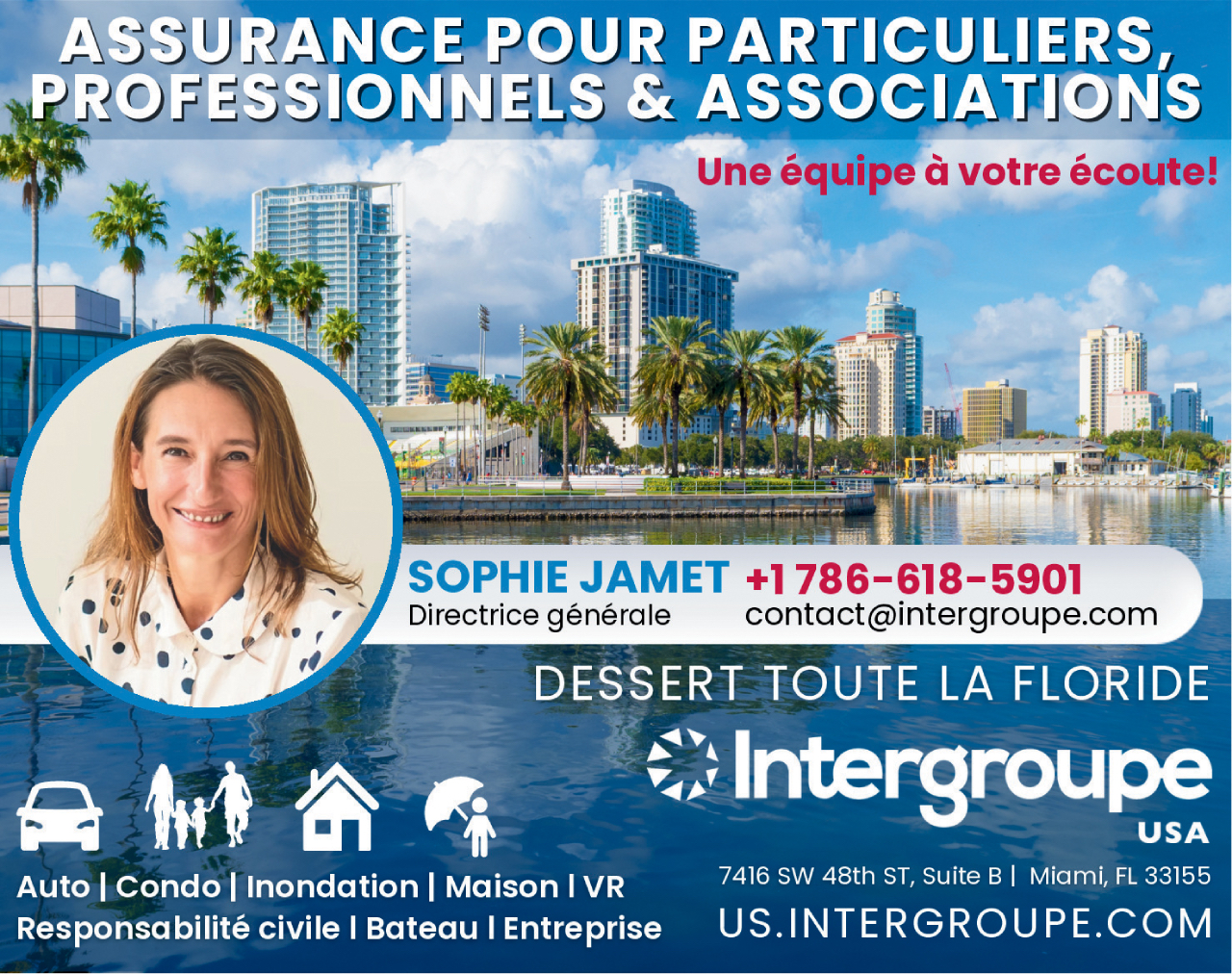 Assurances Intergroupe USA, Sophie Jamet
