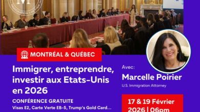 17 & 19 Février 2026 : 2 conférences gratuites à Montréal et Québec pour comprendre les visas E-2 et la carte verte EB-5