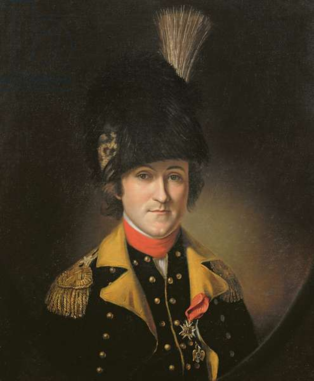 Charles Armand Tuffin (1751-93) Marquis de la Rouerie en uniforme de dragon de l'armée continentale américaine en 1783 (mais avant d'être nommé général)
