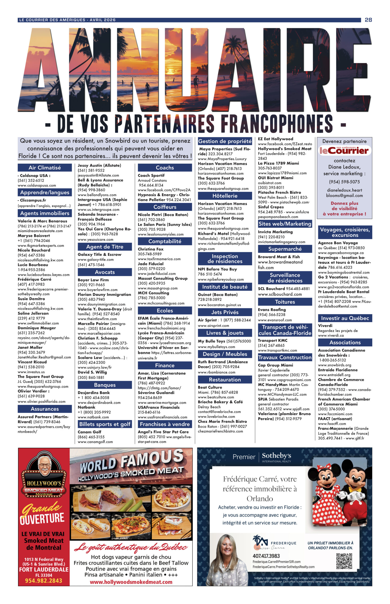 La liste des entreprises francophones de Floride qu’il faut connaître (canadiennes, françaises…)