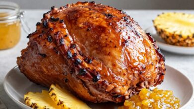 Recette américaine Jambon glacé avec chutney d'ananas