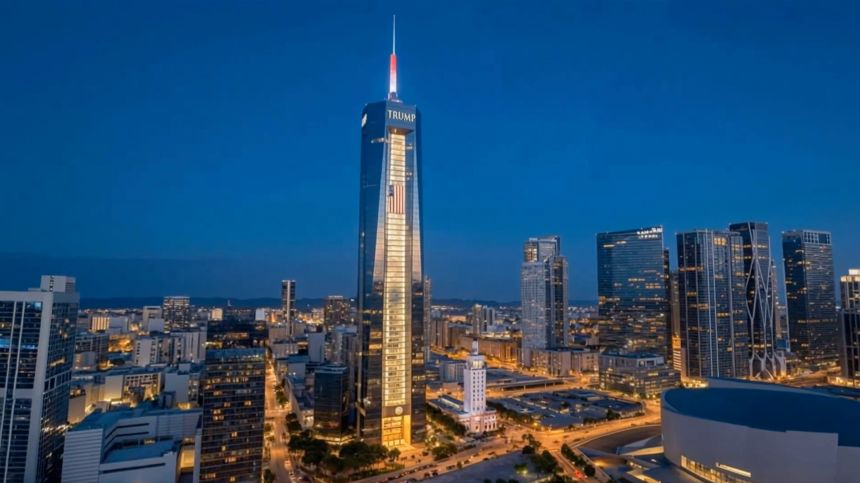 Trump dévoile son projet de bibliothèque présidentielle : une tour de verre dorée au cœur de Miami
