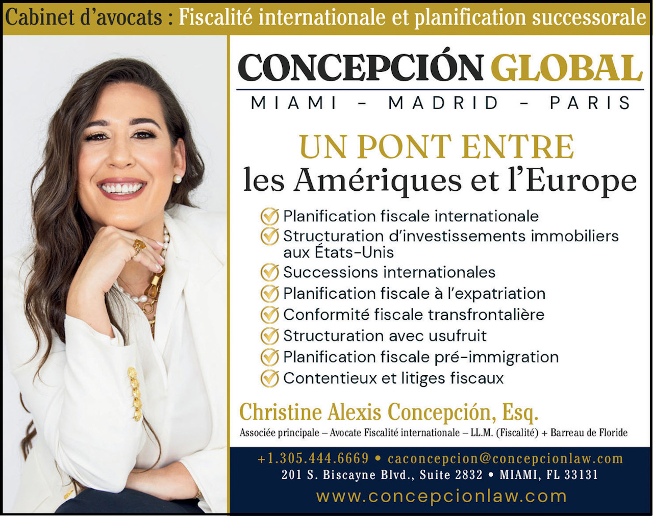 Concepcion Global (avocate internationale spécialisée en fiscalité)